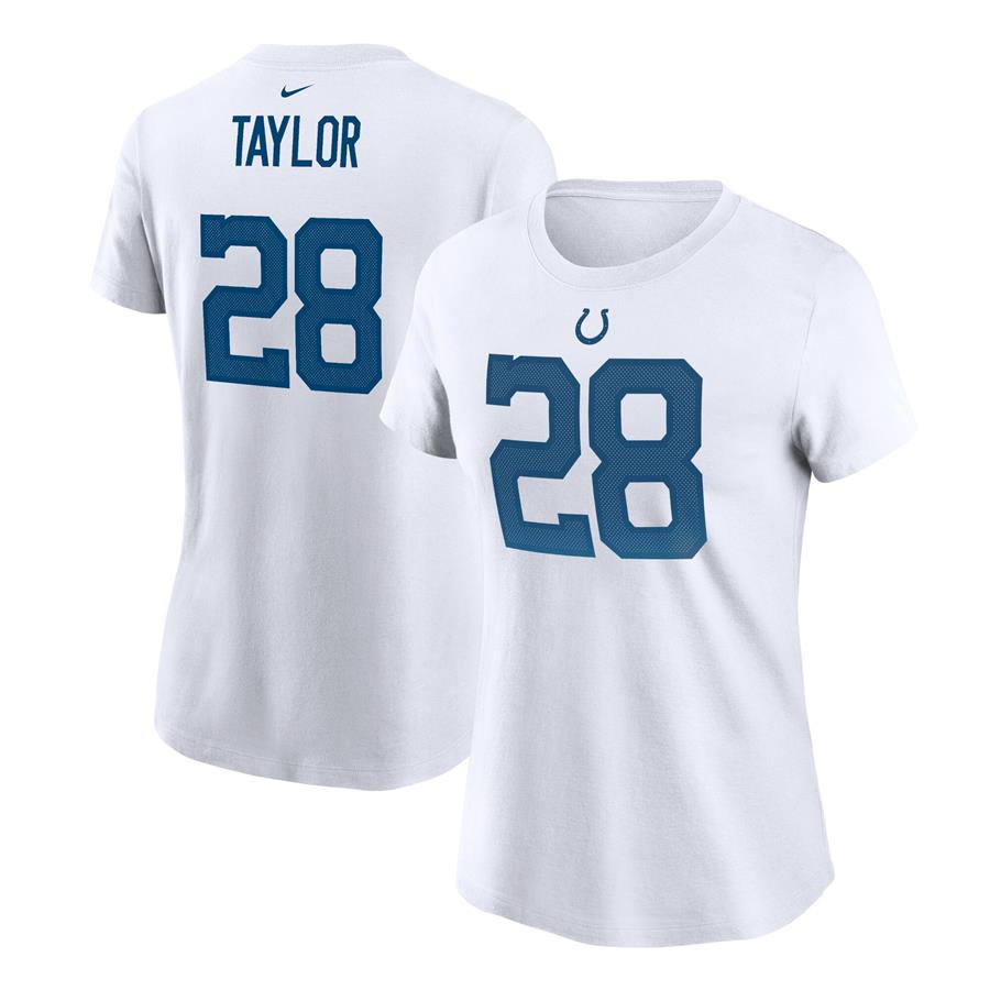 Jonathan Taylor Indianapolis Colts Nike Women's Player Name & Number T-Shirt - White