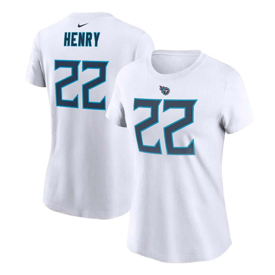Derrick Henry Tennessee Titans Nike Women's Player Name & Number T-Shirt - White