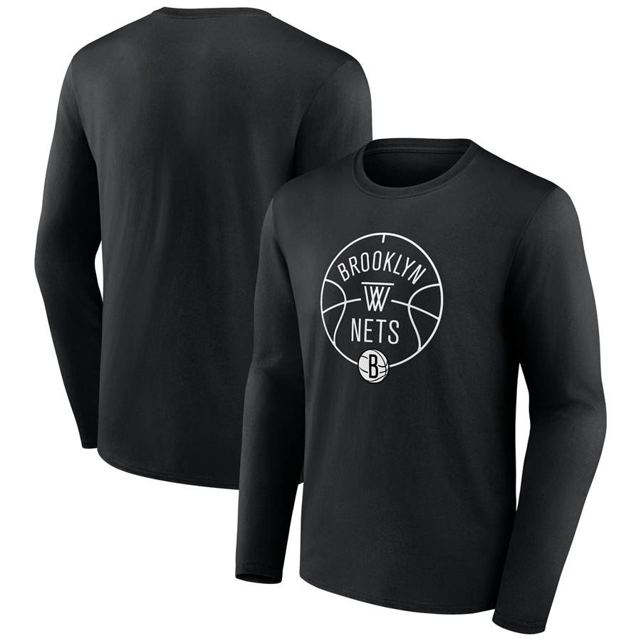 Brooklyn Nets Fanatics Branded Tip-Off Long Sleeve T-Shirt - Black