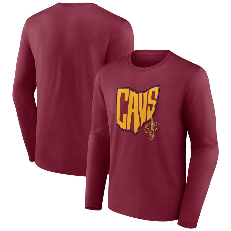 Cleveland Cavaliers Fanatics Branded Tip-Off Long Sleeve T-Shirt - Wine