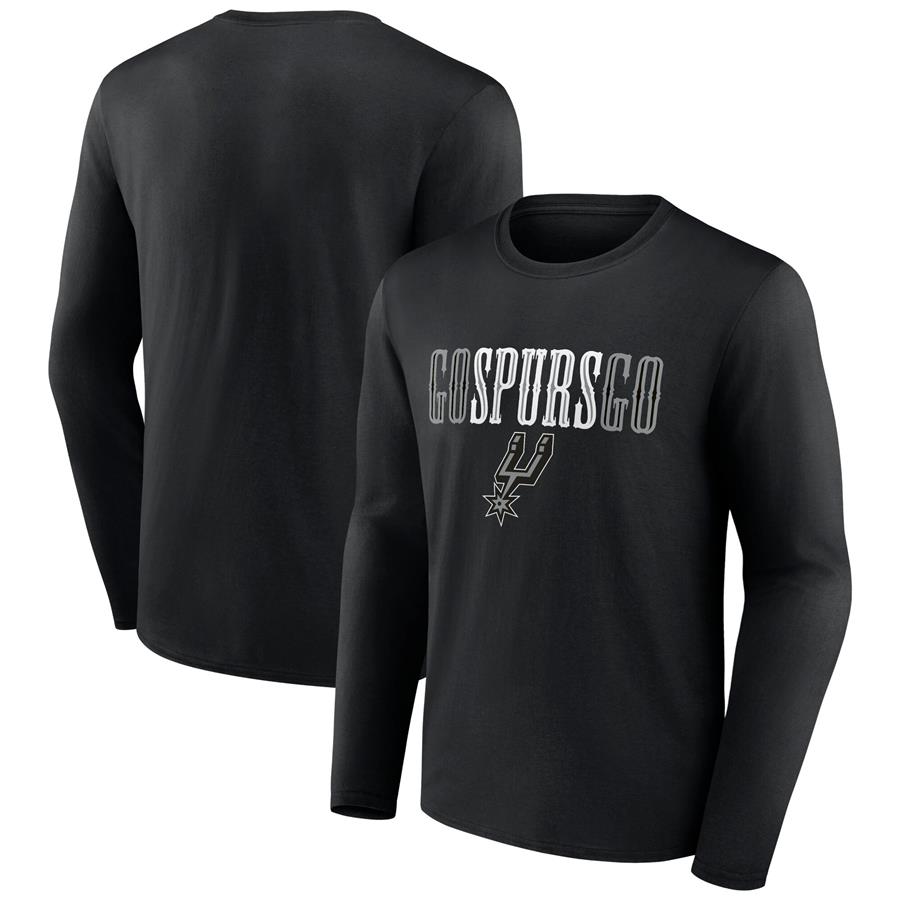 San Antonio Spurs Fanatics Branded Tip-Off Long Sleeve T-Shirt - Black