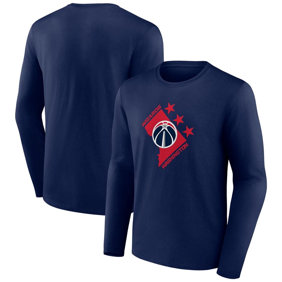 Washington Wizards Fanatics Branded Tip-Off Long Sleeve T-Shirt - Navy