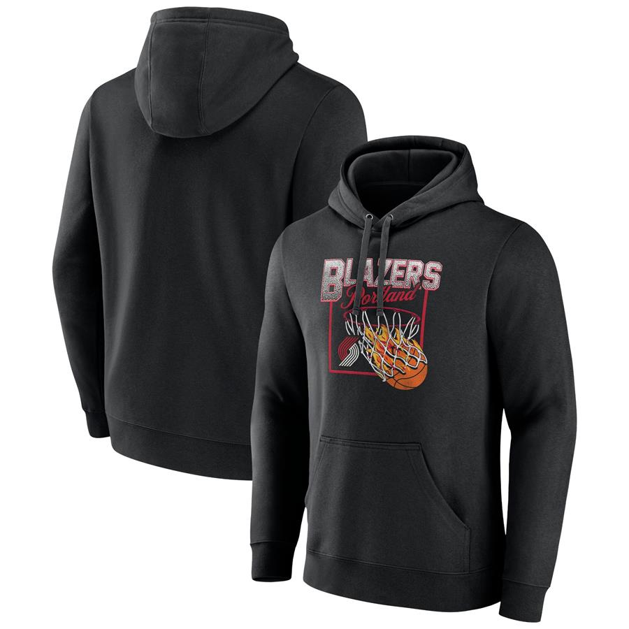Portland Trail Blazers Fanatics Branded Alley Oop Pullover Hoodie - Black