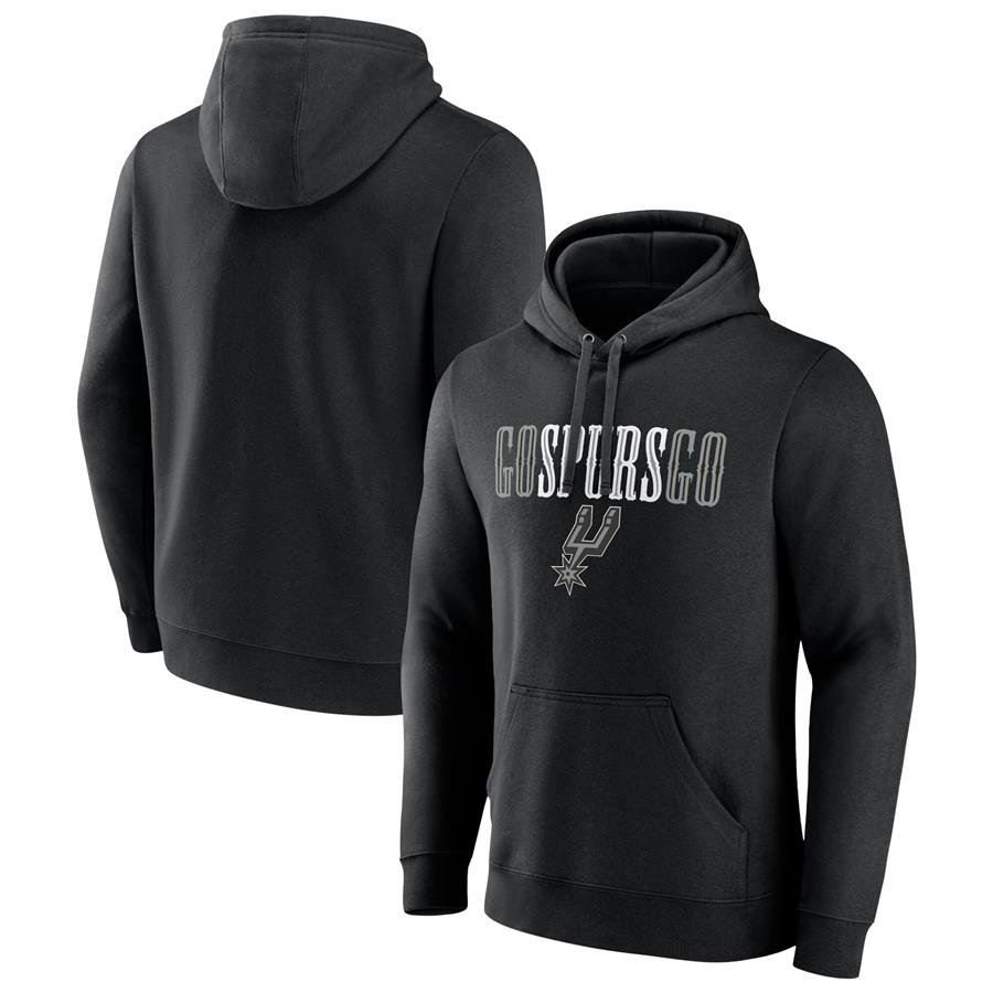 San Antonio Spurs Fanatics Branded Tip-Off Pullover Hoodie - Black