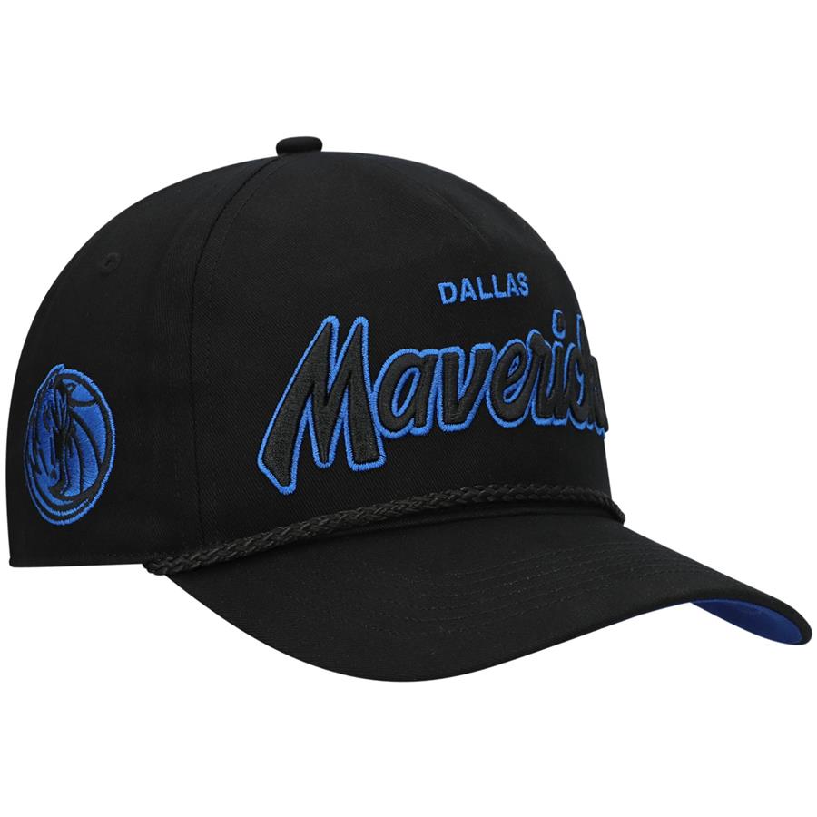 Dallas Mavericks '47 Crosstown Script Hitch Snapback Hat - Black