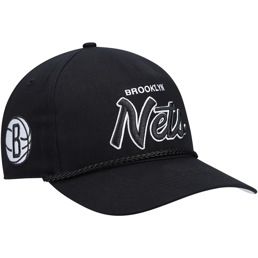Brooklyn Nets '47 Crosstown Script Hitch Snapback Hat - Black