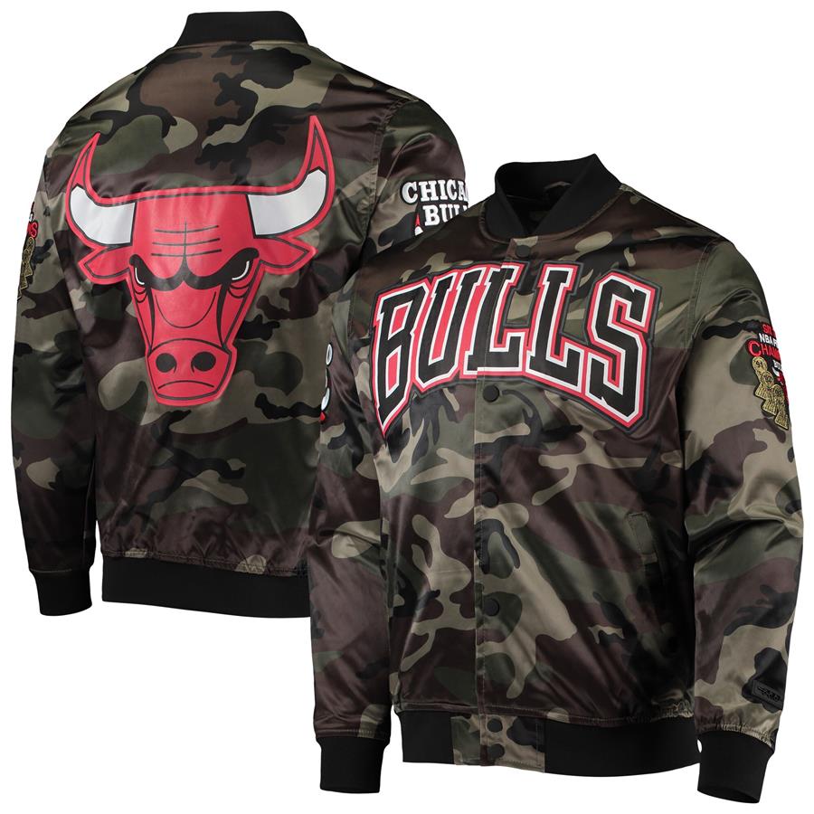 Chicago Bulls Pro Standard Satin Full-Snap Jacket - Camo