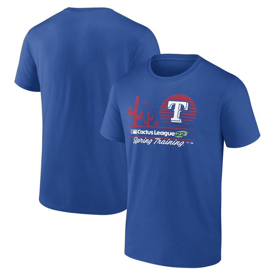 Texas Rangers Fanatics Branded 2022 MLB Spring Training Cactus League Horizon Line T-Shirt - Royal