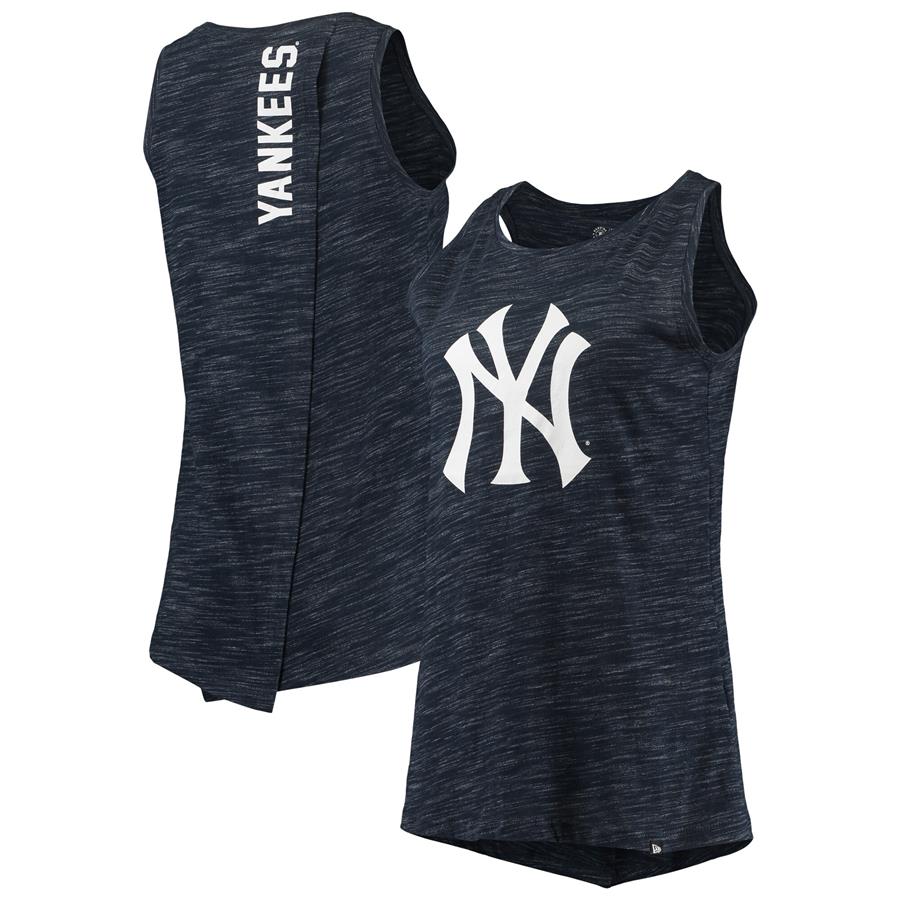 Женская майка New York Yankees New Era Space Dye Back-Knot (тёмно-синий)
