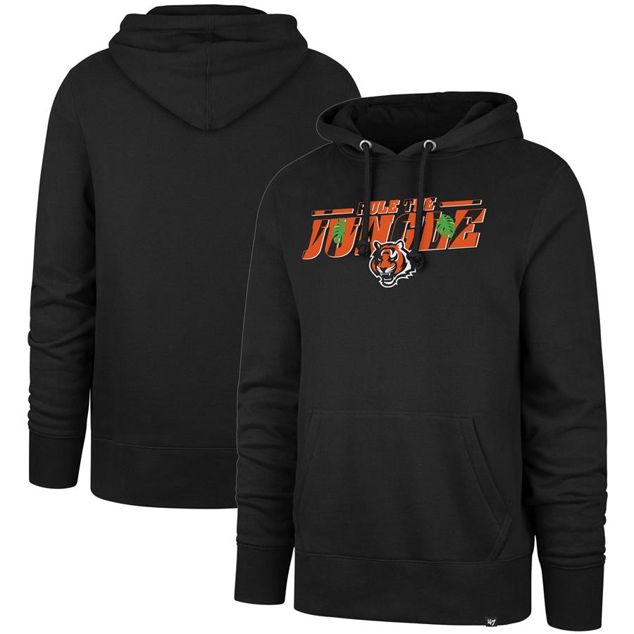 Cincinnati Bengals '47 Regional Headline Jungle Pullover Hoodie - Black