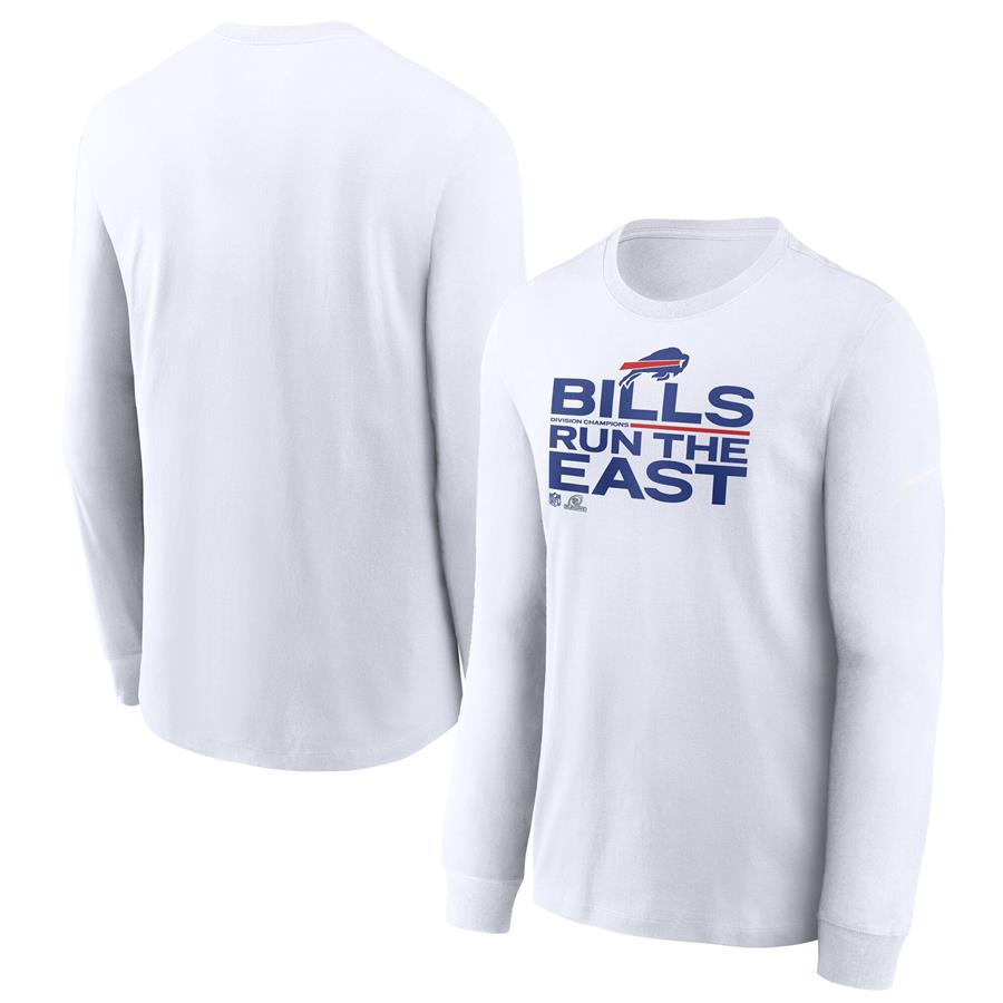 Buffalo Bills Nike 2021 AFC East Division Champions Trophy Collection Long Sleeve T-Shirt - White