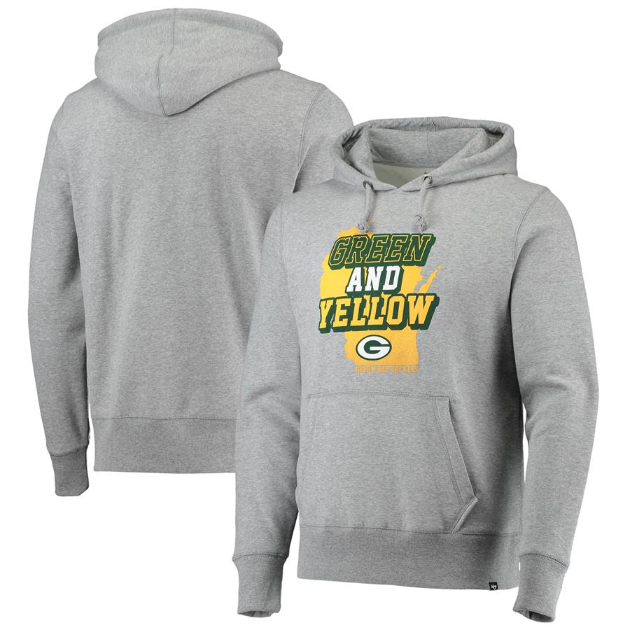 Green Bay Packers '47 Team Headline Pullover Hoodie - Heathered Gray