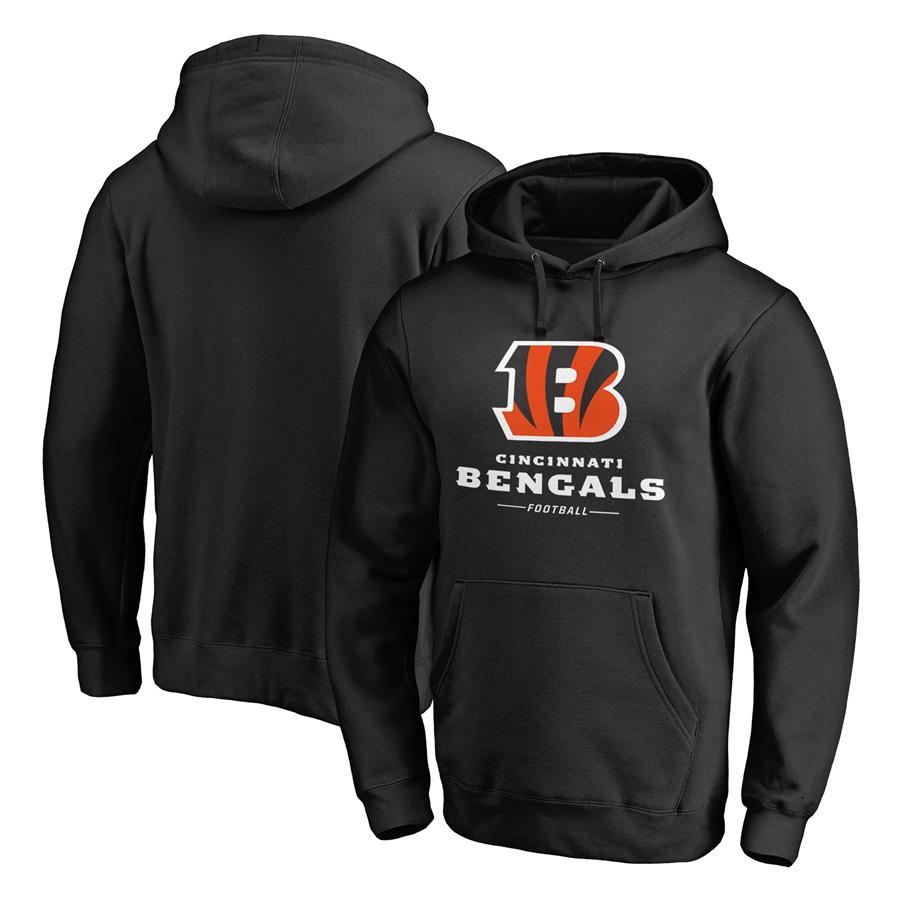 Cincinnati Bengals Fanatics Branded Team Logo Lockup Pullover Hoodie - Black