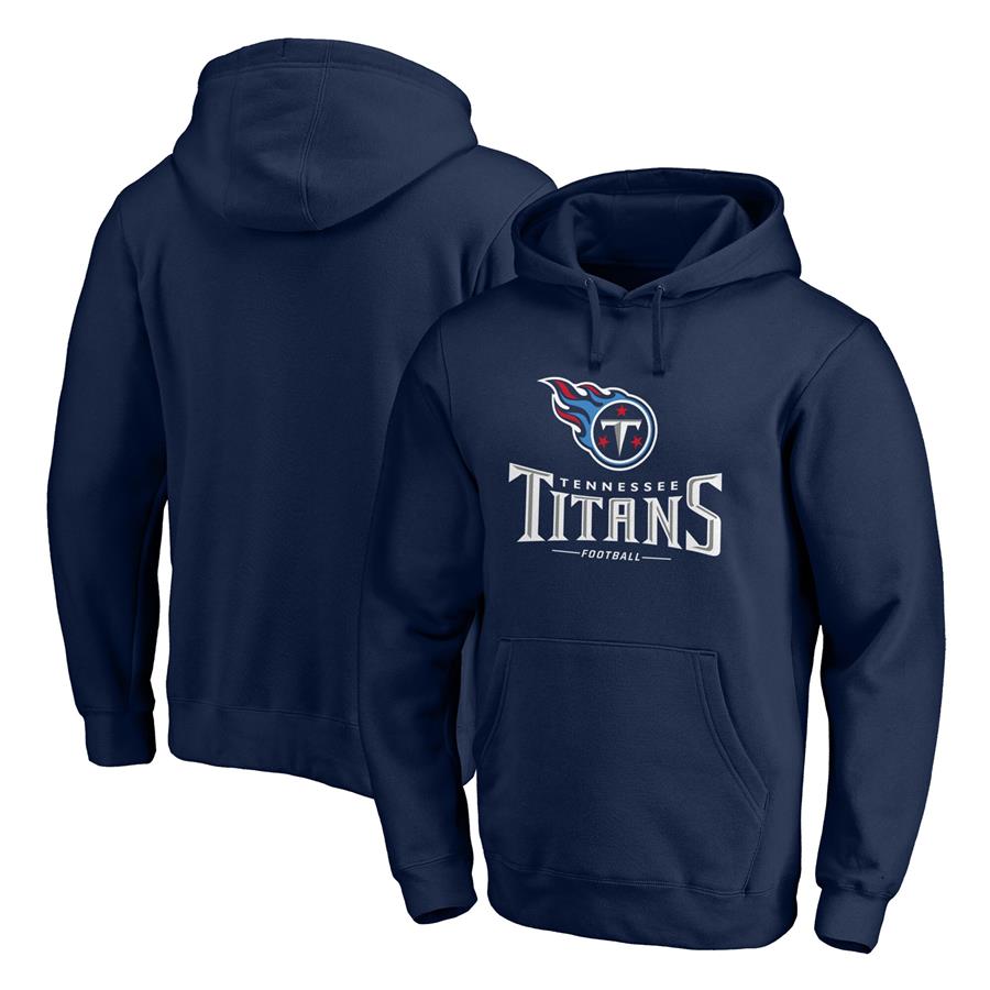 Tennessee Titans Fanatics Branded Team Logo Lockup Pullover Hoodie - Navy