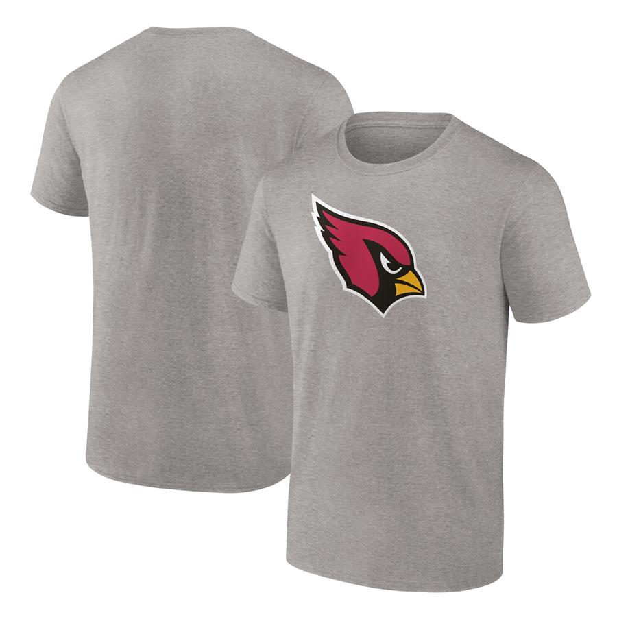 Arizona Cardinals Fanatics Branded Primary Logo T-Shirt - Heathered Gray