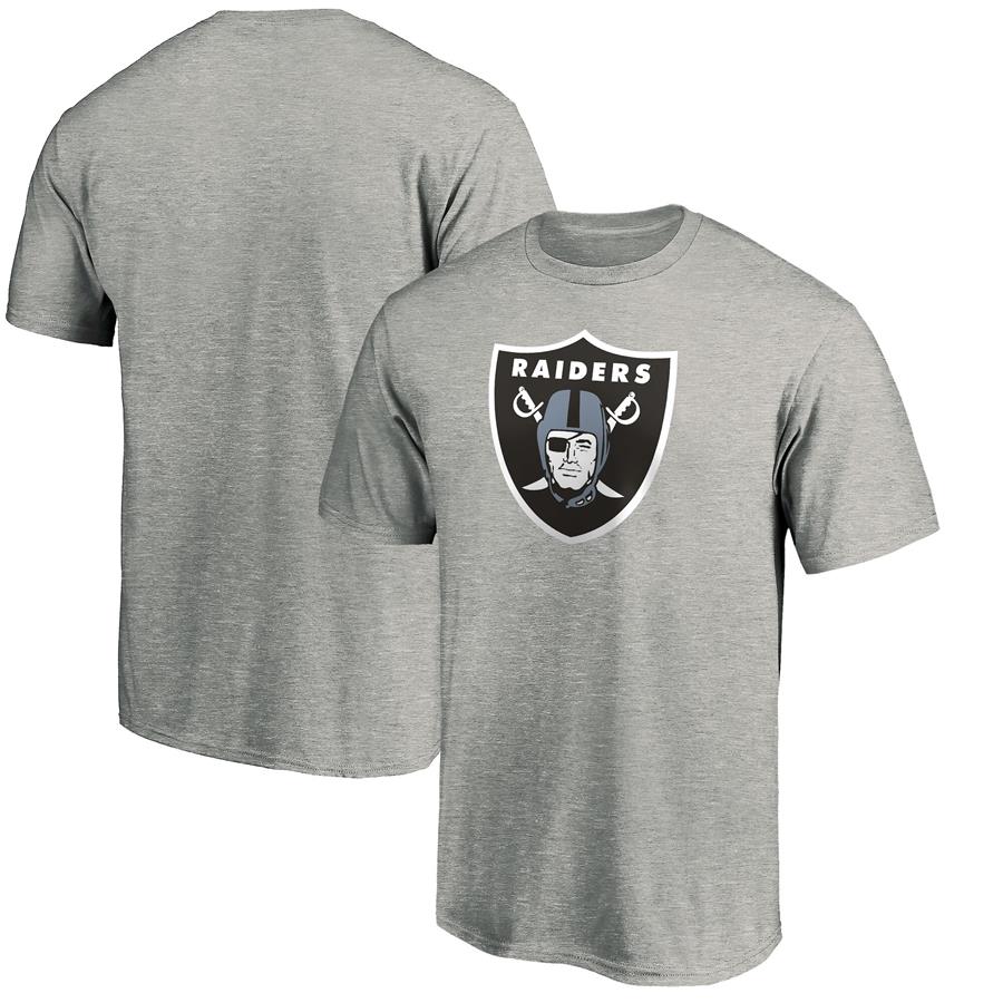 Las Vegas Raiders Fanatics Branded Primary Logo T-Shirt - Heathered Gray