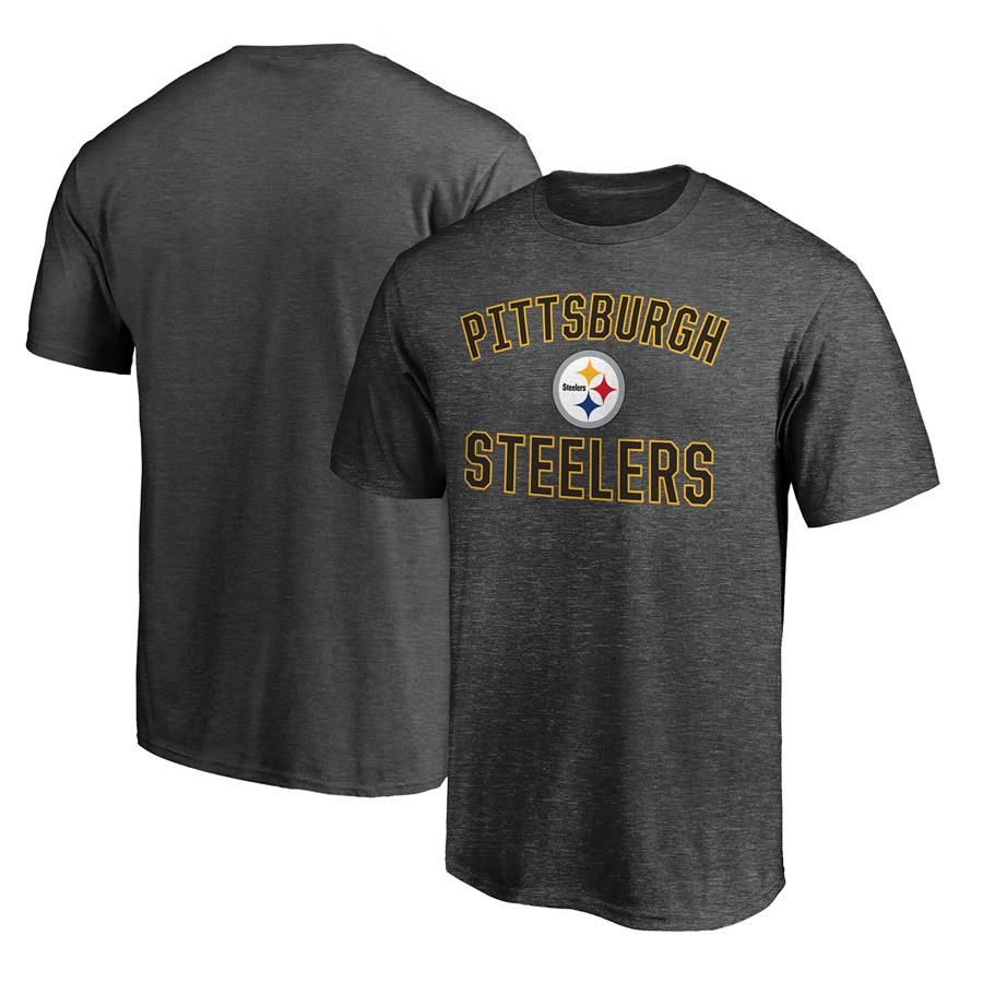 Pittsburgh Steelers Fanatics Branded Victory Arch T-Shirt - Charcoal