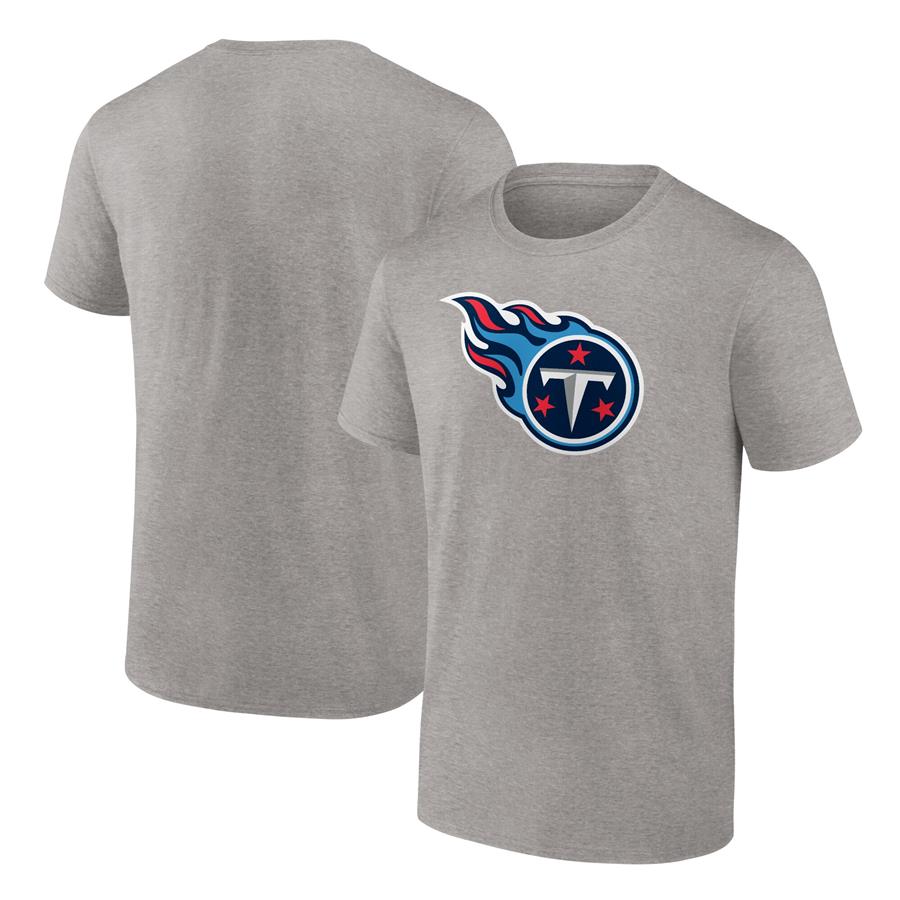 Tennessee Titans Fanatics Branded Primary Logo T-Shirt - Heathered Gray