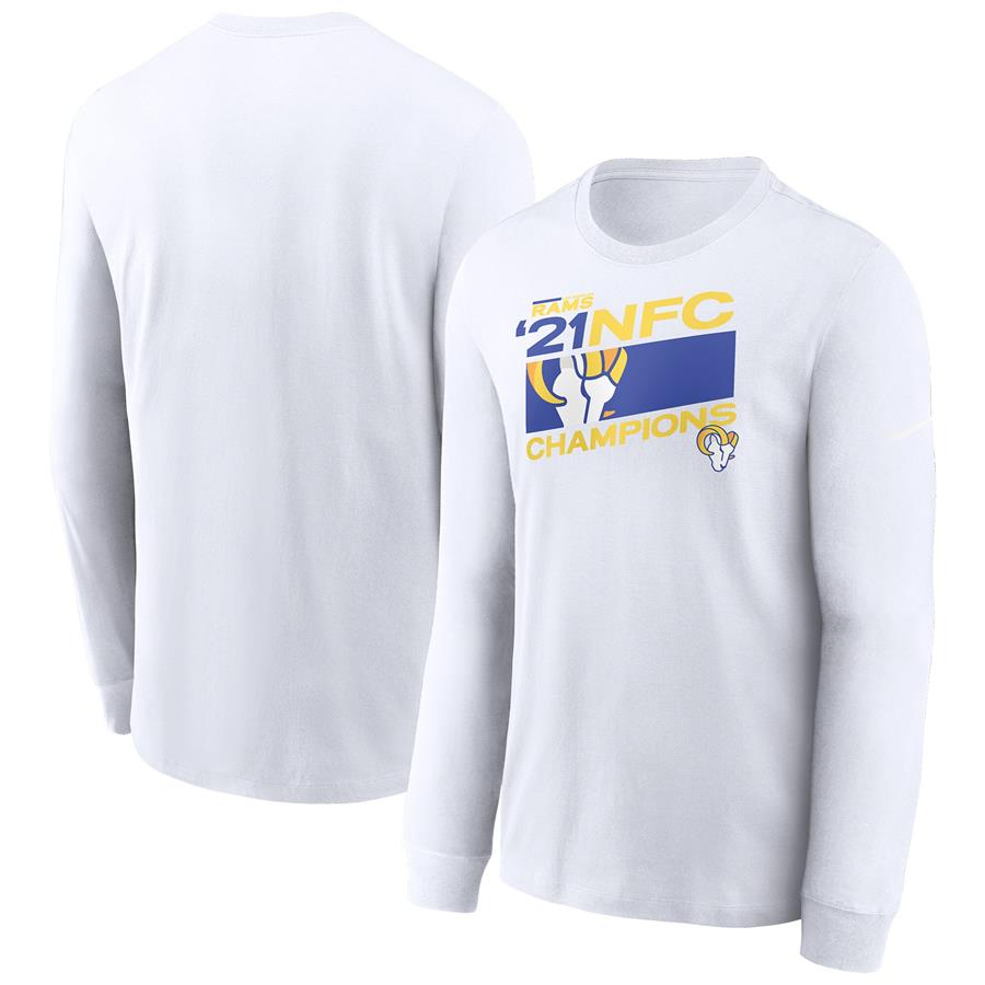 Los Angeles Rams Nike 2021 NFC Champions Iconic Long Sleeve T-Shirt - White