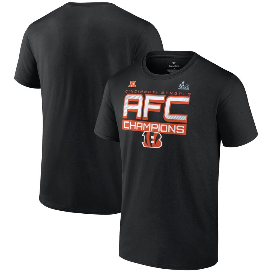 Cincinnati Bengals Fanatics Branded 2021 AFC Champions Iconic Slant T-Shirt - Black