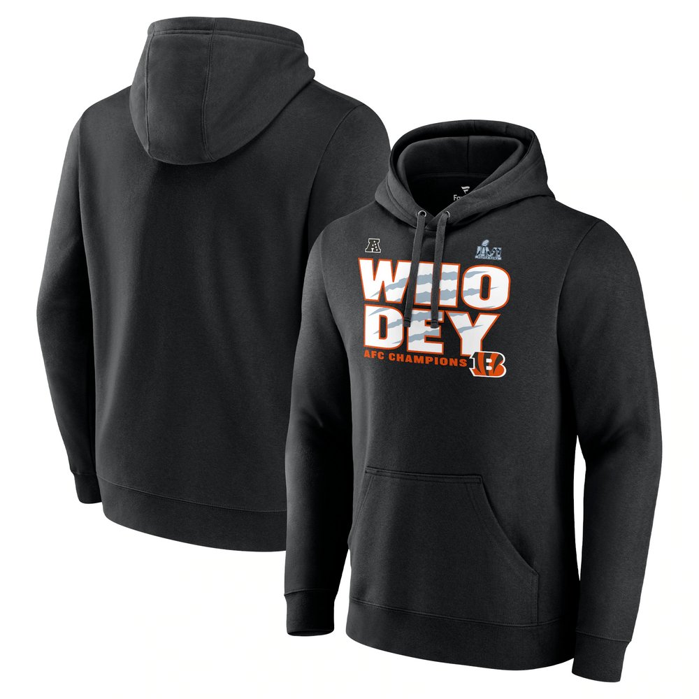 Cincinnati Bengals Fanatics Branded 2021 AFC Champions Hometown Pullover Hoodie - Black
