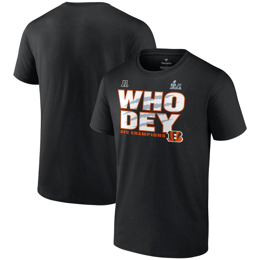 Cincinnati Bengals Fanatics Branded 2021 AFC Champions Hometown T-Shirt - Black
