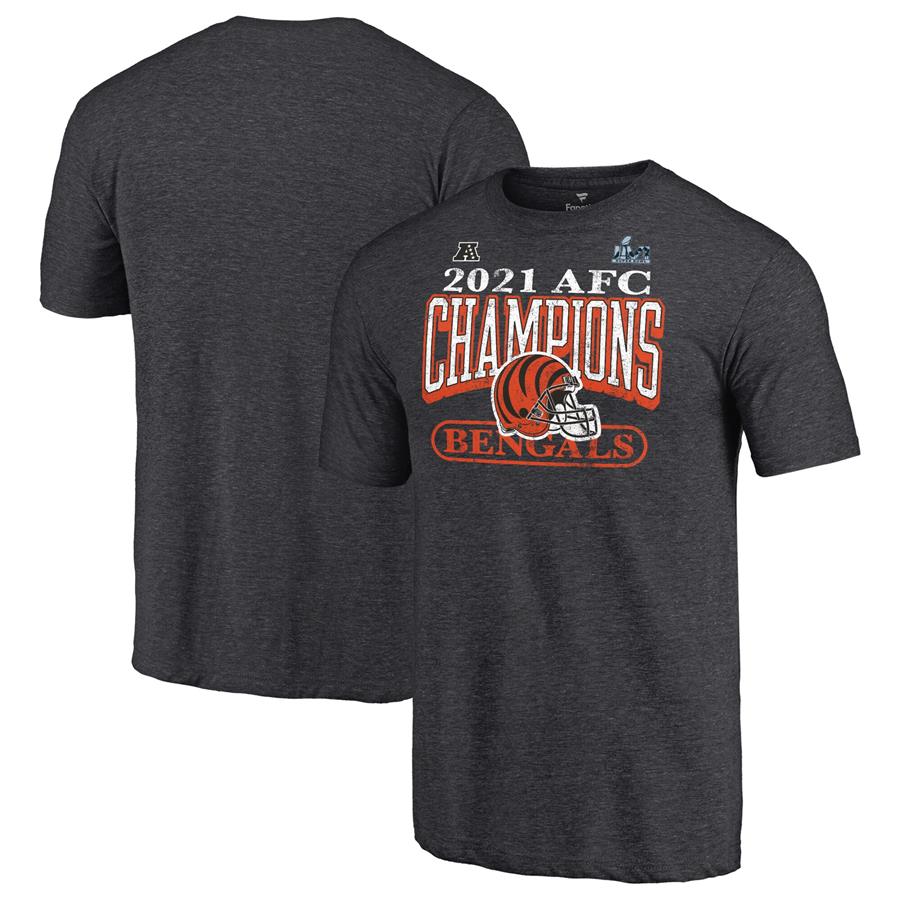 Cincinnati Bengals Fanatics Branded 2021 AFC Champions Classic Play T-Shirt - Heathered Charcoal