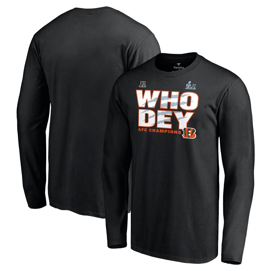 Cincinnati Bengals Fanatics Branded 2021 AFC Champions Hometown Long Sleeve T-Shirt - Black