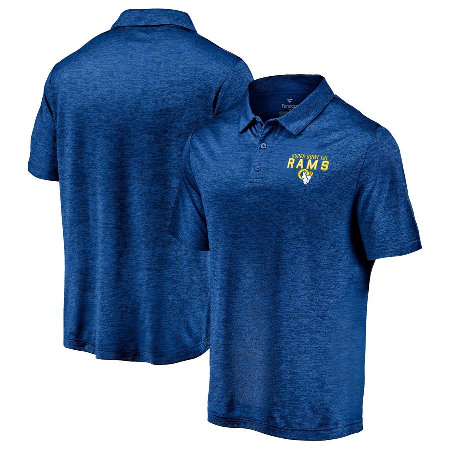 Los Angeles Rams Fanatics Branded Super Bowl LVI Bound All Time Pass Polo - Royal