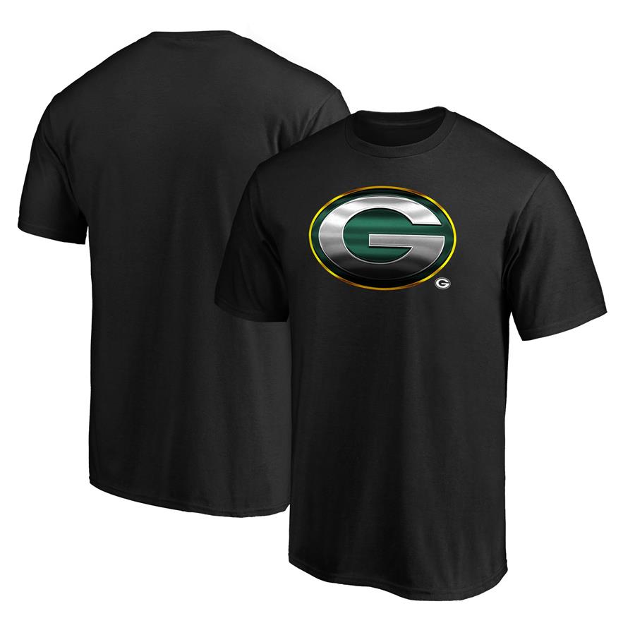 Green Bay Packers Fanatics Branded Midnight Mascot T-Shirt - Black
