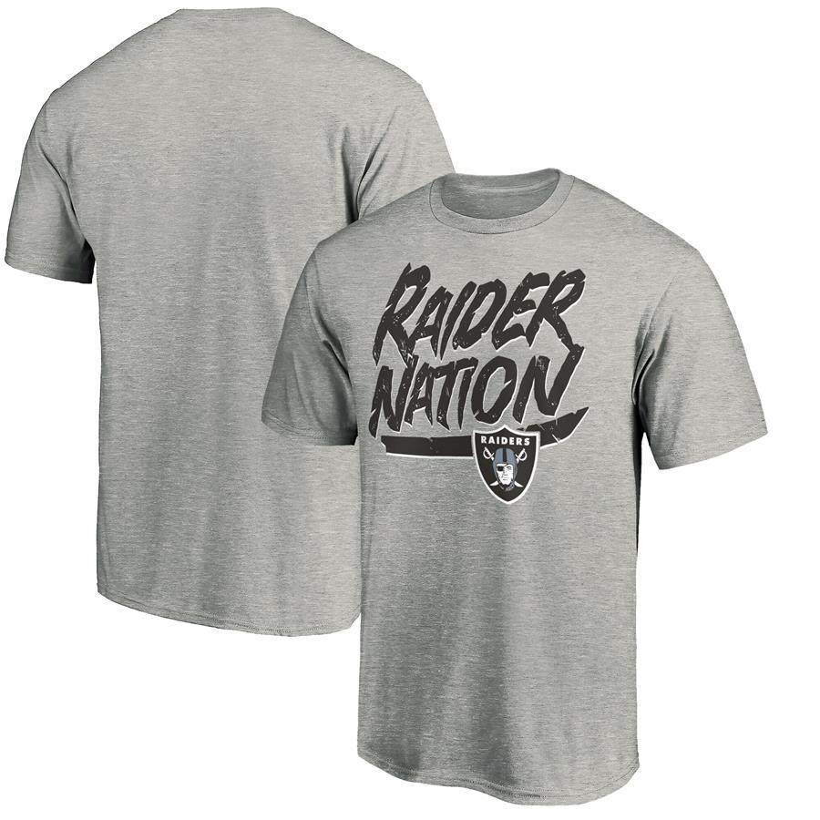Las Vegas Raiders Fanatics Branded Hometown Collection Raider Nation T-Shirt - Heathered Gray
