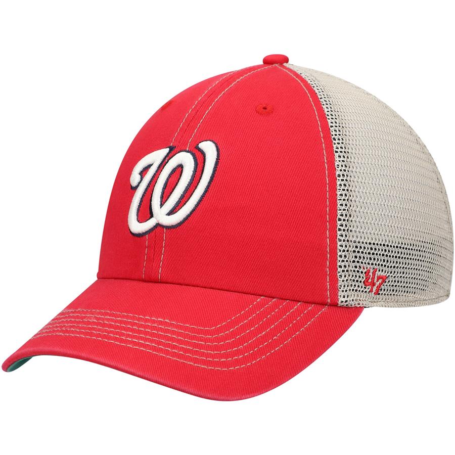Washington Nationals '47 Trawler Clean Up Trucker Snapback Hat - Red