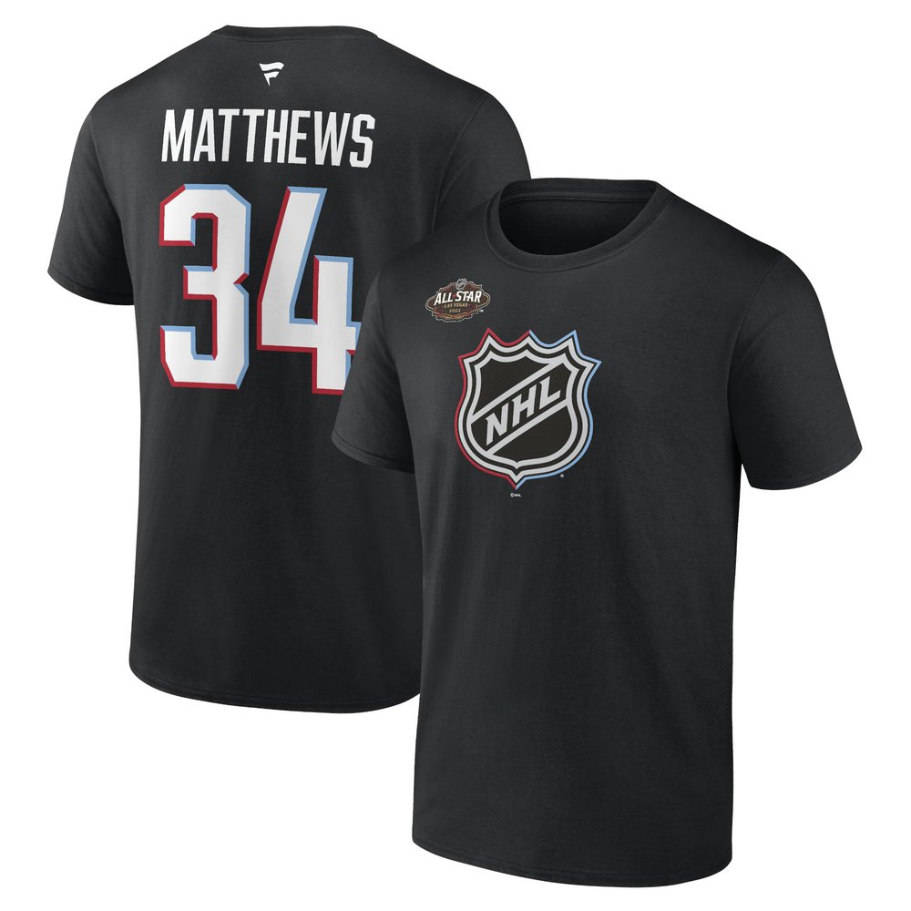 Auston Matthews Toronto Maple Leafs Fanatics Branded 2022 NHL All-Star Game Name & Number T-Shirt - Black