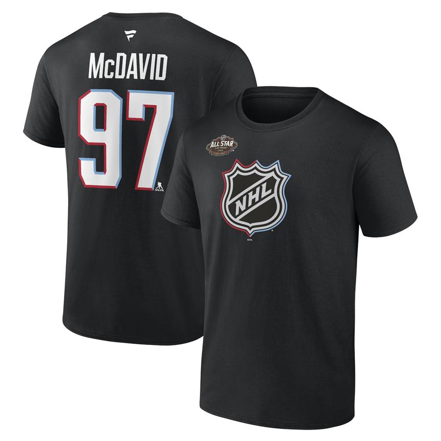 Connor McDavid Edmonton Oilers Fanatics Branded 2022 NHL All-Star Game Name & Number T-Shirt - Black