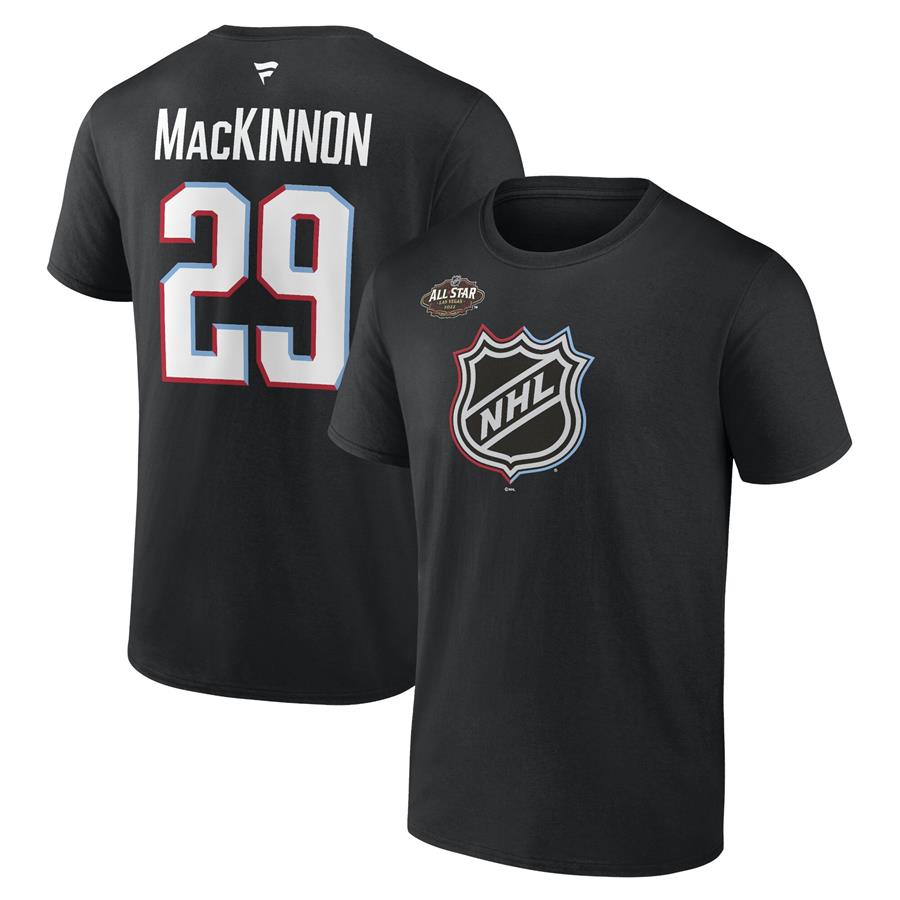 Nathan MacKinnon Colorado Avalanche Fanatics Branded 2022 NHL All-Star Game Name & Number T-Shirt - Black