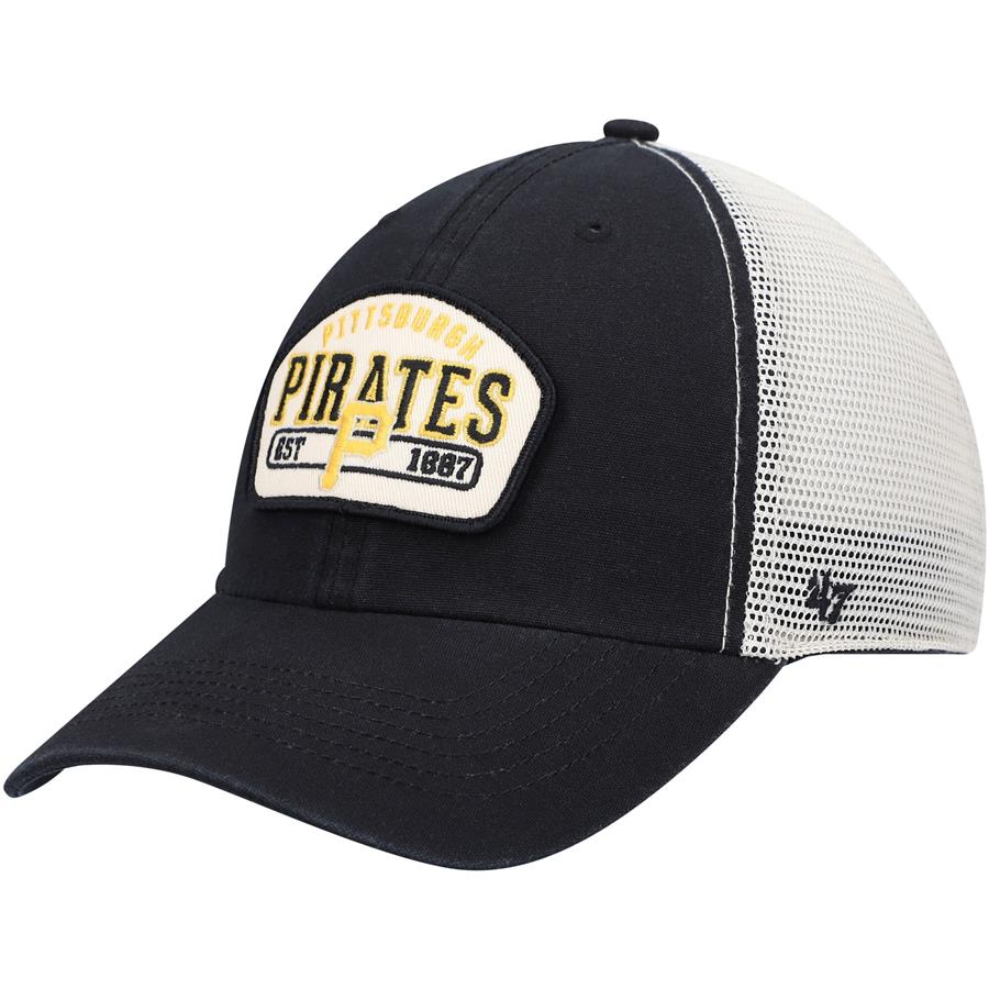 Pittsburgh Pirates '47 Penwald Clean Up Trucker Snapback Hat - Black