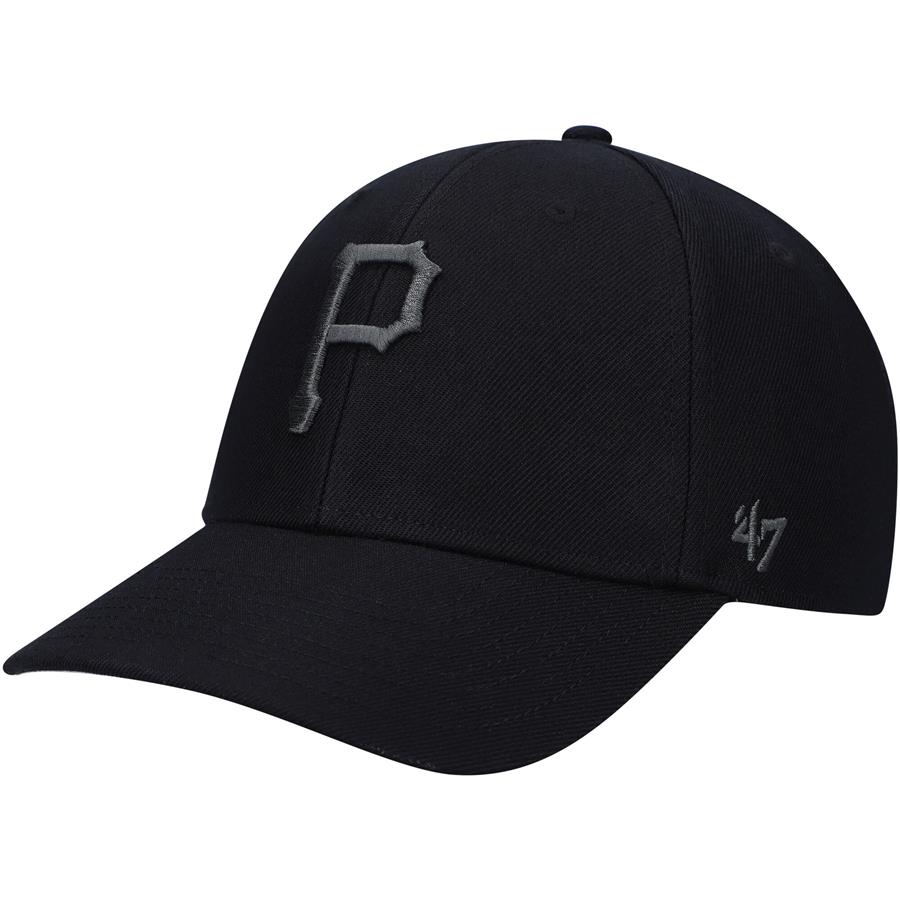 Pittsburgh Pirates '47 Black on Black MVP Adjustable Hat