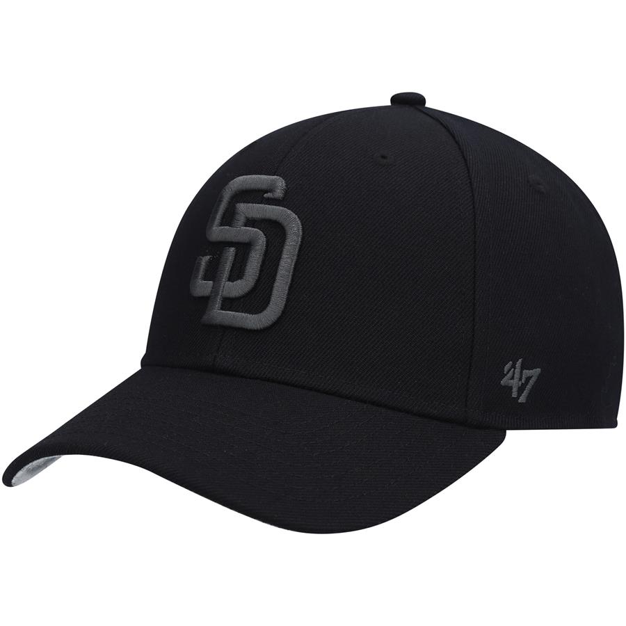 San Diego Padres '47 Black on Black MVP Adjustable Hat