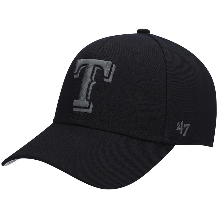 Texas Rangers '47 Black on Black MVP Adjustable Hat