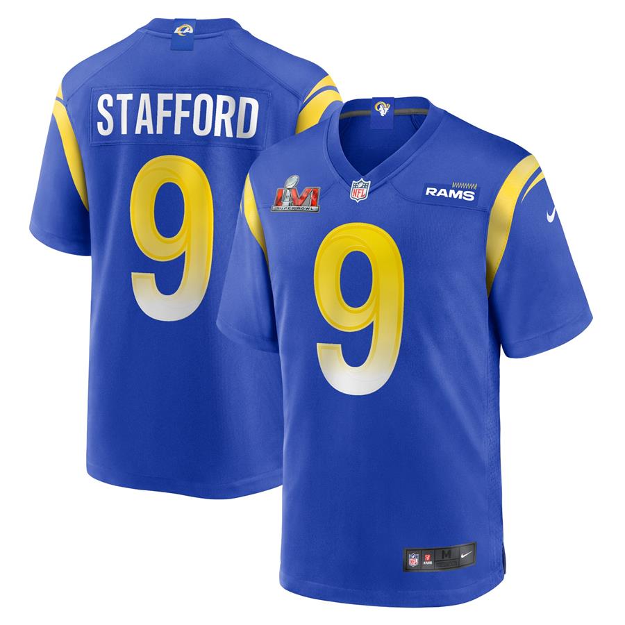 Matthew Stafford Los Angeles Rams Nike Super Bowl LVI Bound Game Patch Jersey - Royal