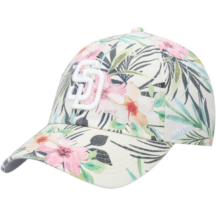 San Diego Padres '47 Women's Bloom Clean Up Adjustable Hat - White