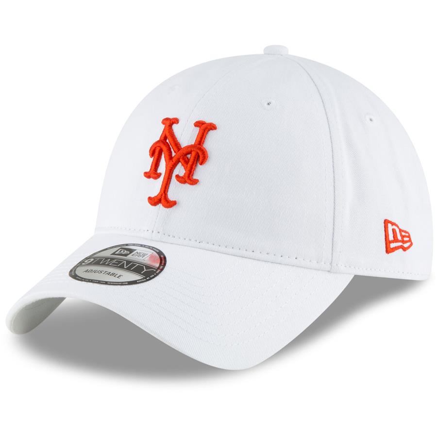 New York Mets New Era Fashion Core Classic 9TWENTY Adjustable Hat - White