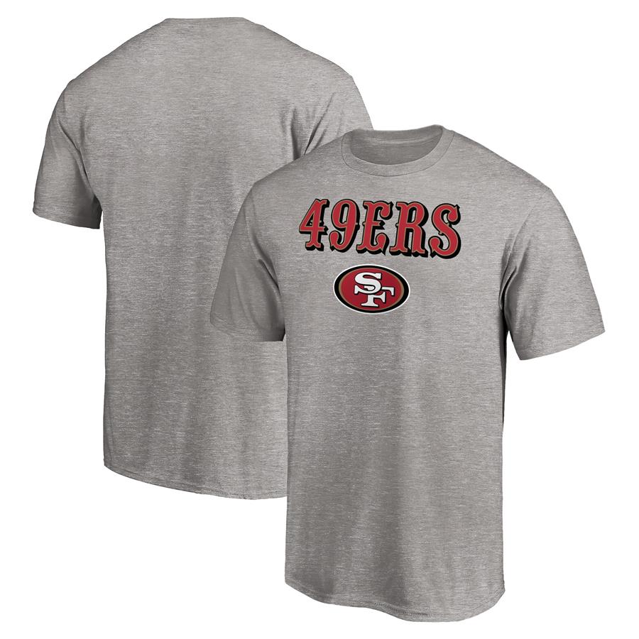 San Francisco 49ers Fanatics Branded Logo Team Lockup T-Shirt - Heathered Gray