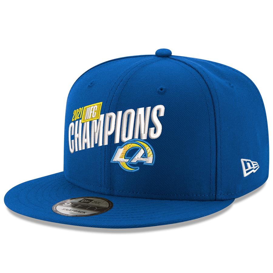 Los Angeles Rams New Era 2021 NFC Champions 9FIFTY Snapback Adjustable Hat - Royal