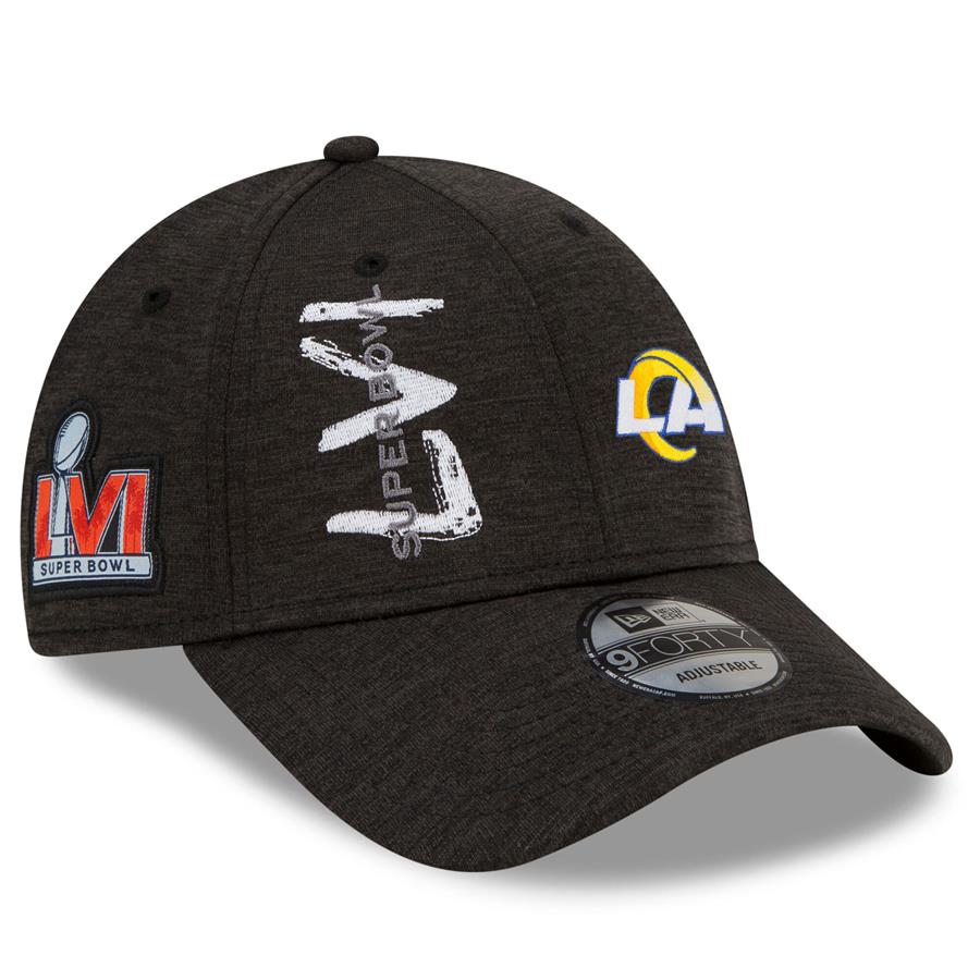 Los Angeles Rams New Era Super Bowl LVI Bound 9FORTY Adjustable Snapback Hat - Black