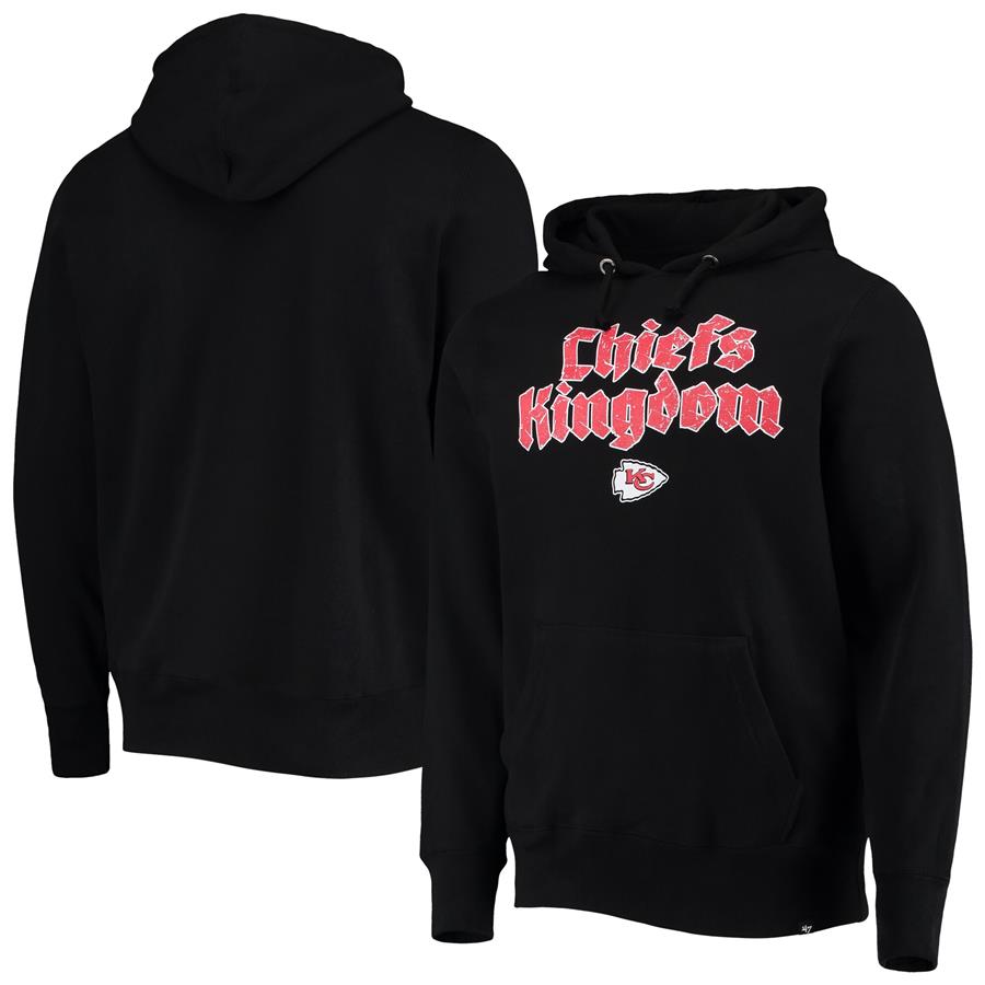 Kansas City Chiefs '47 Wordmark Regional Headline Pullover Hoodie - Black
