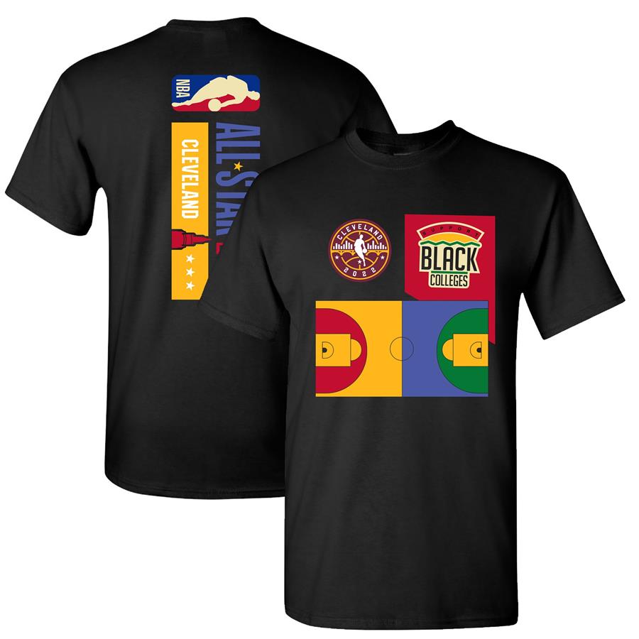 2022 NBA All-Star Game x HBCU Classic Support Black Colleges Retro T-Shirt - Black