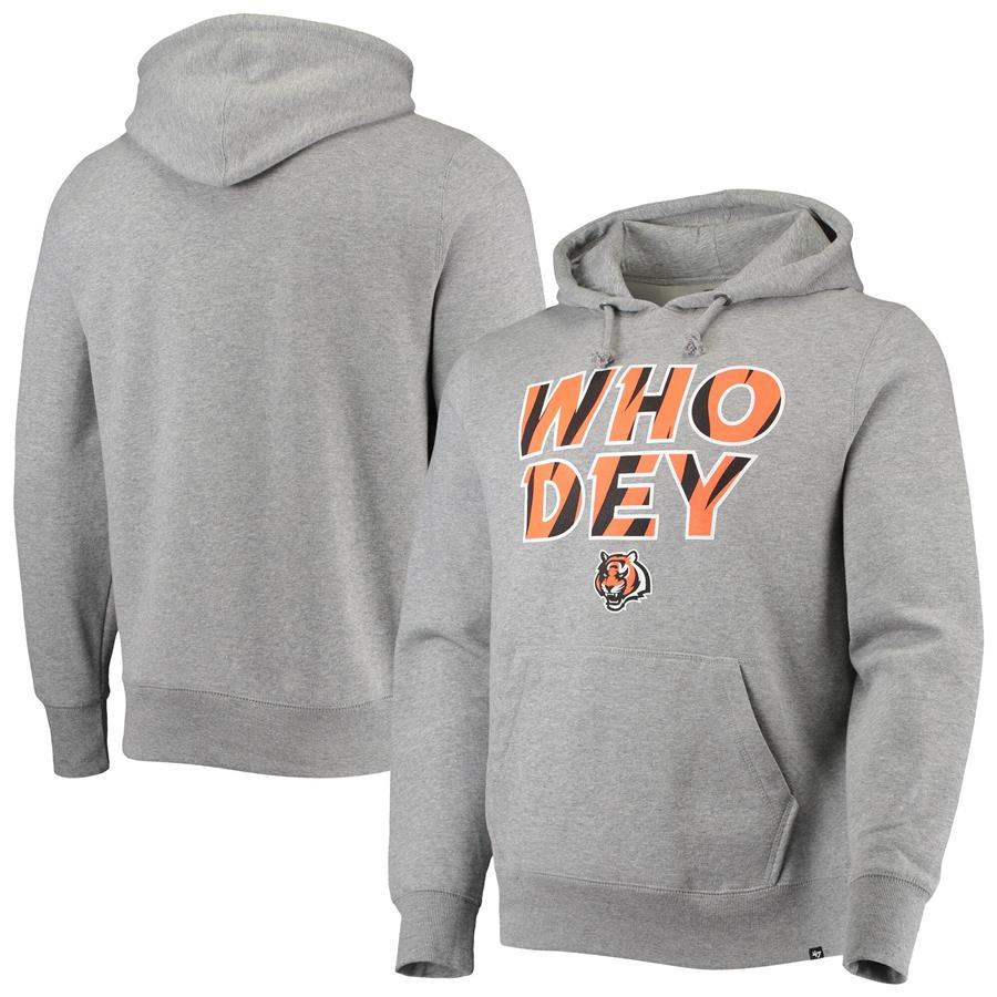 Cincinnati Bengals '47 Regional Headline Pullover Hoodie - Heathered Gray
