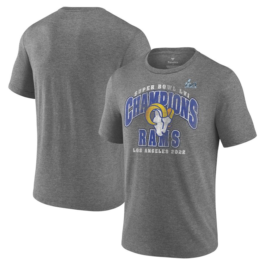 Los Angeles Rams Fanatics Branded Super Bowl LVI Champions Classic Vintage T-Shirt - Heathered Gray