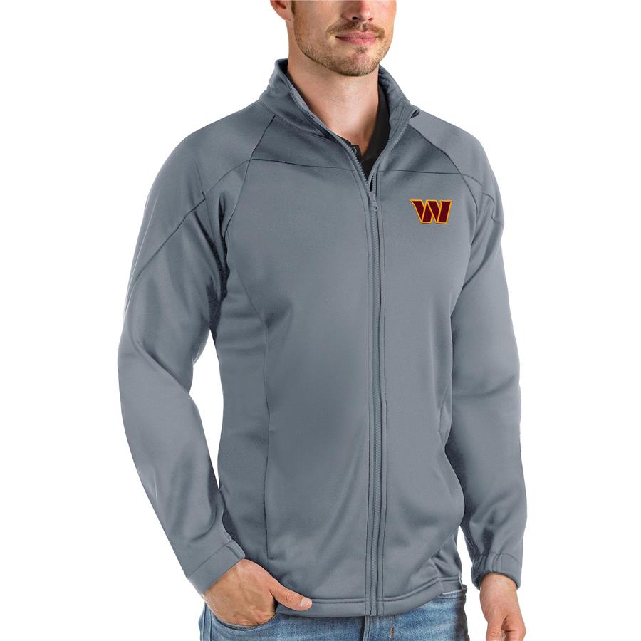 Washington Commanders Antigua Links Full-Zip Golf Jacket - Charcoal